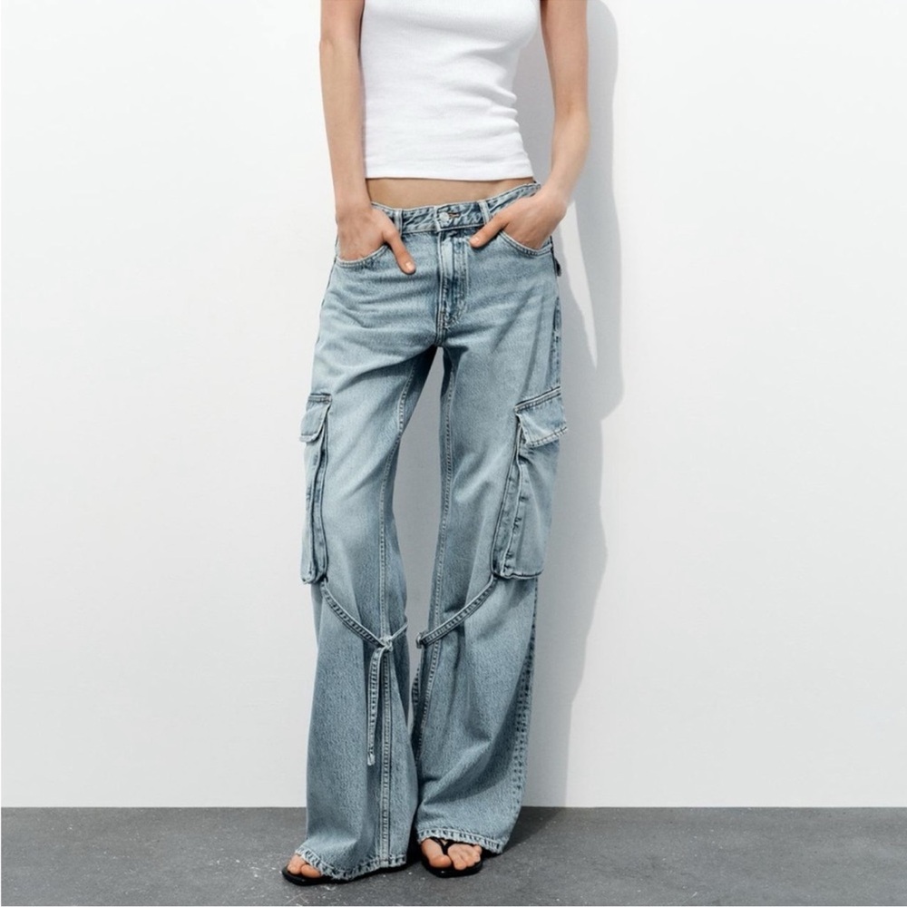 Zara cargo jeans size 4 (only wore once)